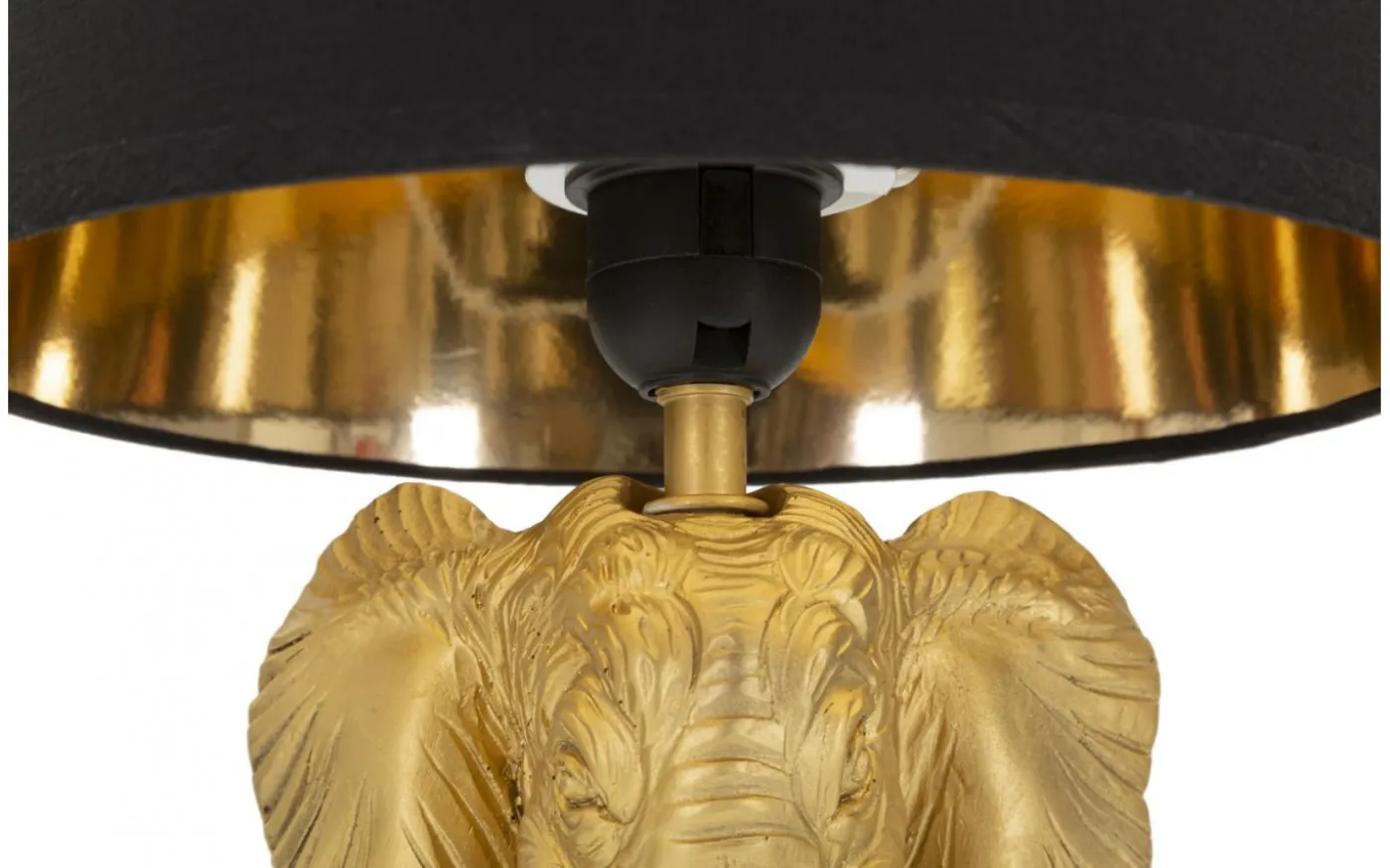 Elephant Bordslampa Elefant 43cm Guld/Svart