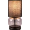 Elio Bordslampa E27 matt svart/rökfärgad