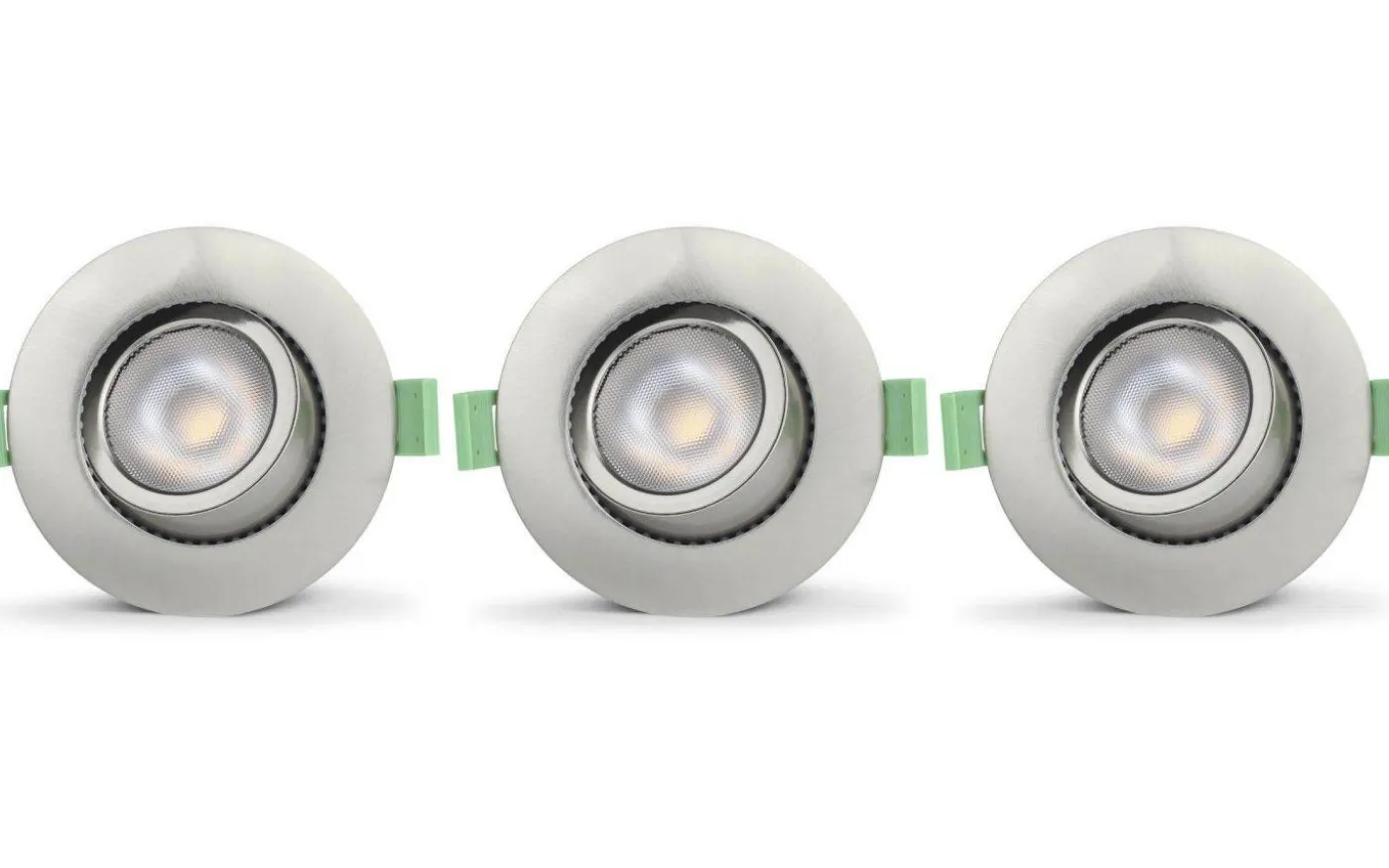 Ellen 230V Spotlight Dim to Warm 2200-2700K 6W Borstad Stål 3-pack IP65