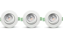 Ellen 230V Spotlight Dim to Warm 2200-2700K 6W Vit 3-pack IP65