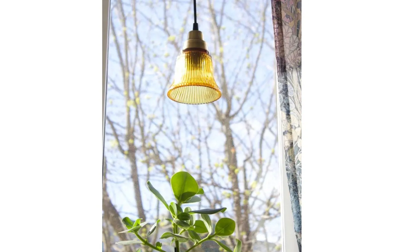 Emmi Fönsterlampa 12cm Amber/Mässing