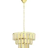 Erseka Taklampa Kristall 39cm Mässing