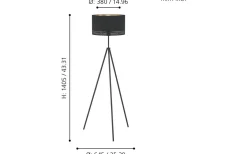 Esteperra Golvlampa 141cm Svart/Guld