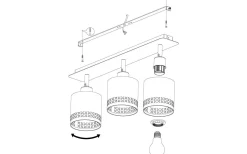 Esteperra Takspotlight 58cm Svart/Guld