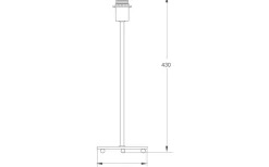 Ester Lampfot 43cm Silver