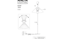 Ester Lampfot 53cm Svart