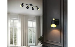 Eva Spotlight 4-delad E14 svart/guld