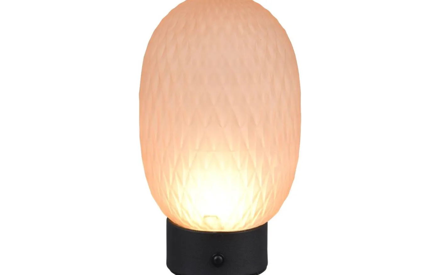 Facette Bordslampa LED bärnstensfärgad/mattsvart uppladdningsbar