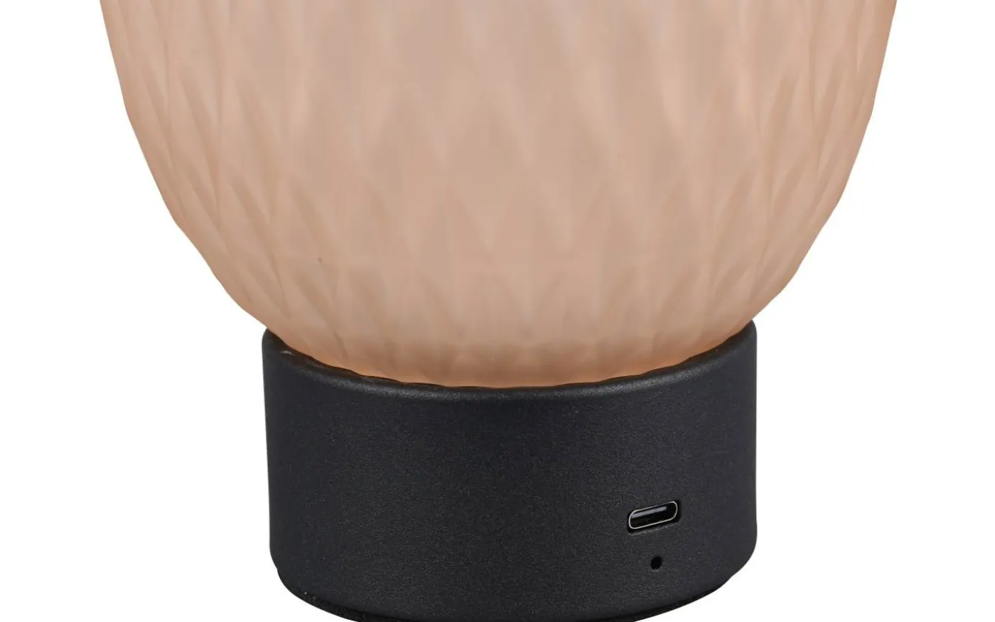 Facette Bordslampa LED bärnstensfärgad/mattsvart uppladdningsbar