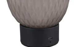 Facette Bordslampa LED rökfärgad/mattsvart uppladdningsbar