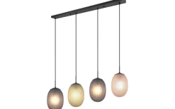 Facette Taklampa 4-st E27 mattsvart/flerfärgad