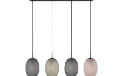 Facette Taklampa 4-st E27 mattsvart/flerfärgad