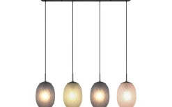 Facette Taklampa 4-st E27 mattsvart/flerfärgad