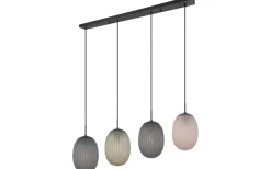 Facette Taklampa 4-st E27 mattsvart/flerfärgad