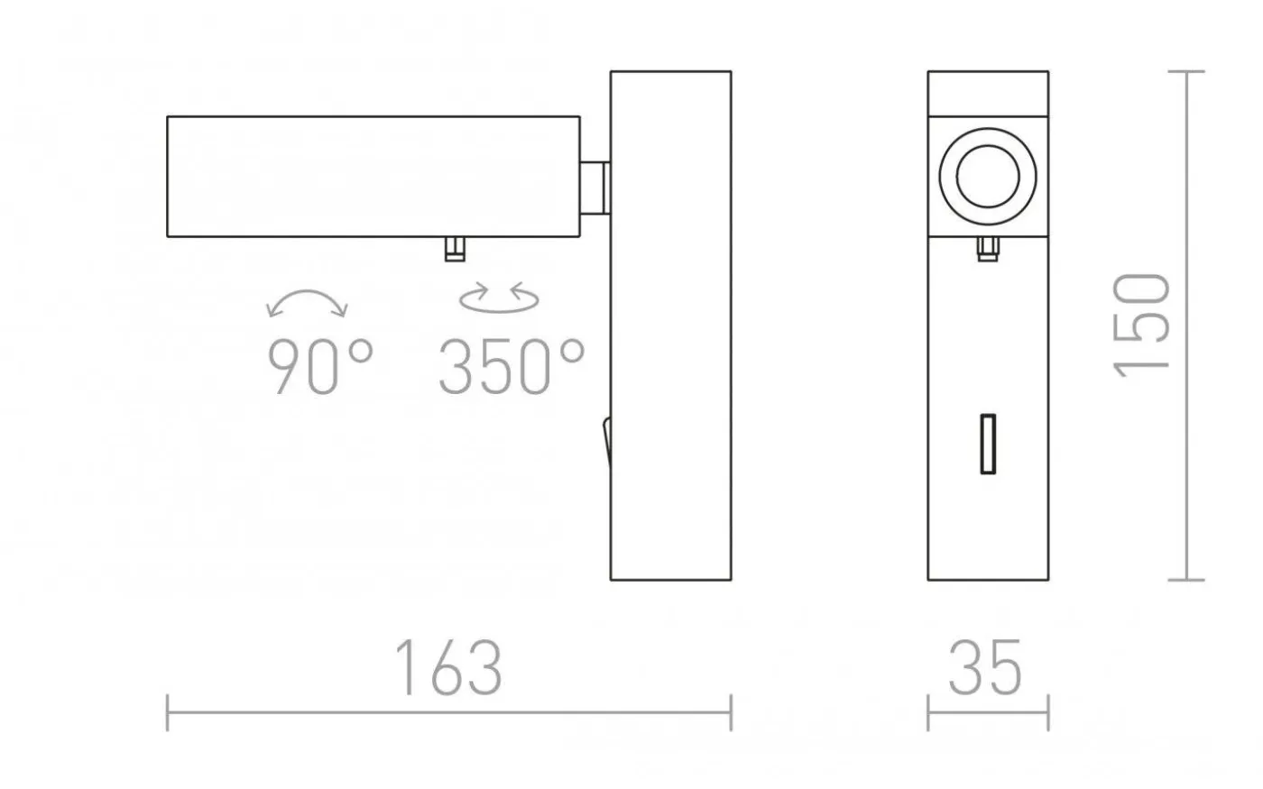 Fado I Vägglampa Svart LED 3W 3000K