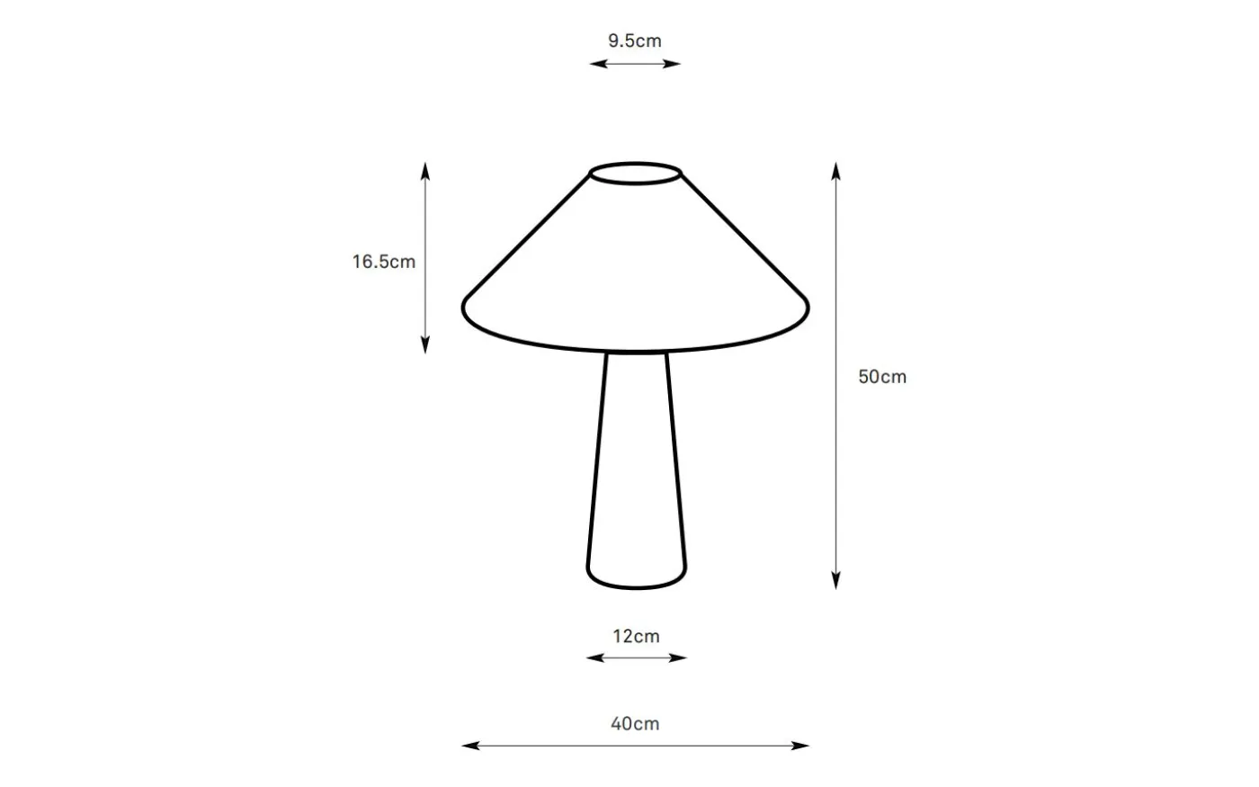 Favoro Bordslampa Beige 50cm