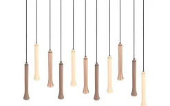 Fiato Takpendel LED 11 st 115cm mattsvart/flerfärgad