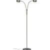 Fladen Golvlampa 2L 140cm Nickel