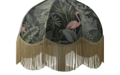 Flamingo Jungle Lampskärm Ø35cm Guldfrans