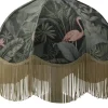 Flamingo Jungle Lampskärm Ø50cm Lyxfrans Guld