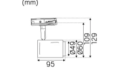 Focus Track Micro 1-fas Spotlight 10W LED 2700K Svart