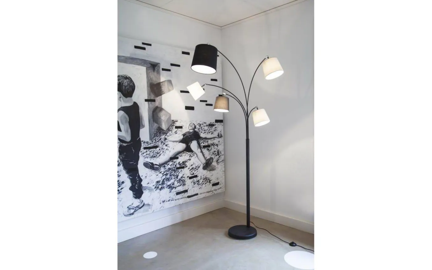 Foggy Golvlampa 200cm Sandsvart