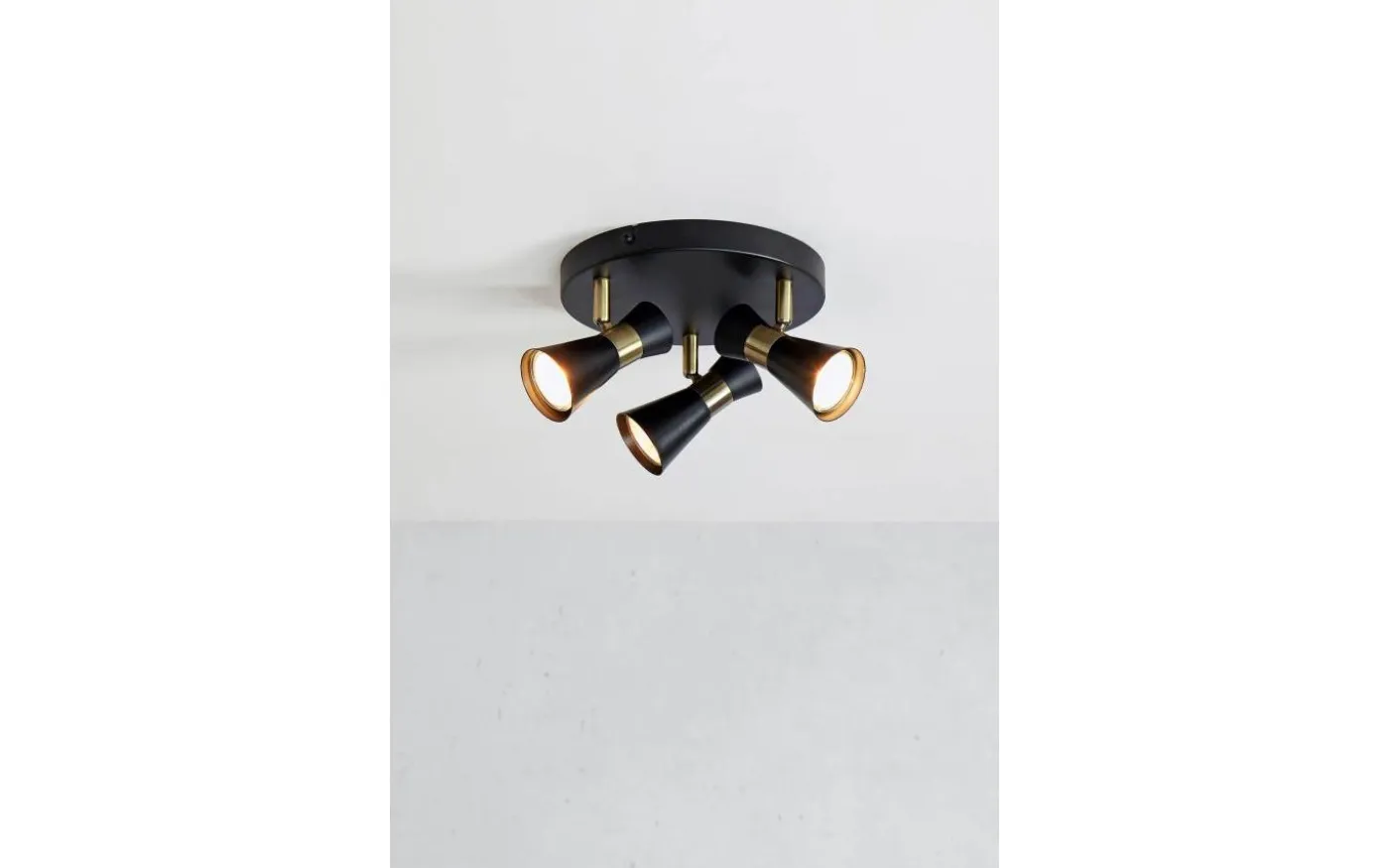Folie Takspotlight 20,5cm Svart/Antikmässing