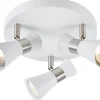 Folie Takspotlight 20,5cm Vit/Satin Nickel