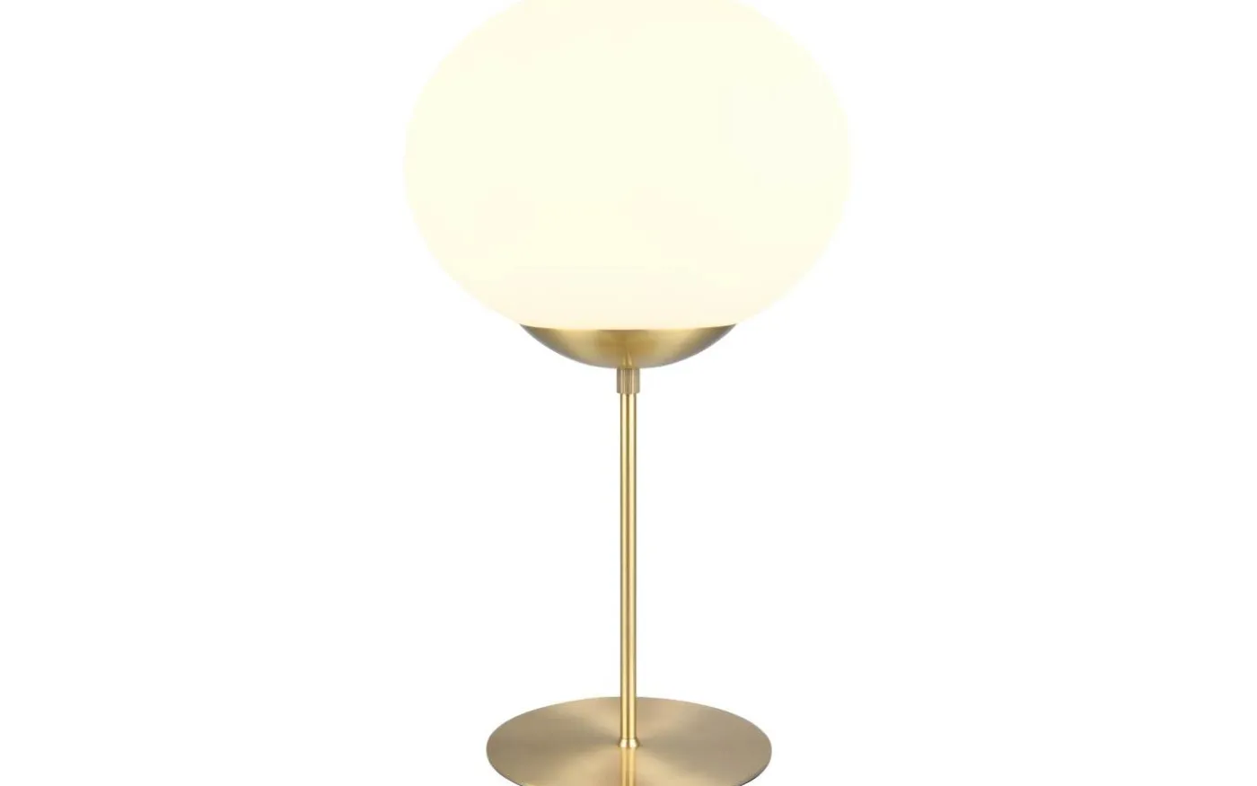Fomento Bordslampa E27 matt mässing/vit