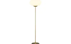 Fomento Golvlampa E27 matt mässing/vit
