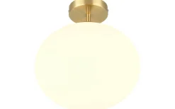 Fomento Plafond E27 matt mässing/vit
