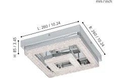 Fradelo Plafond 26cm LED 3000K 11,5W Krom