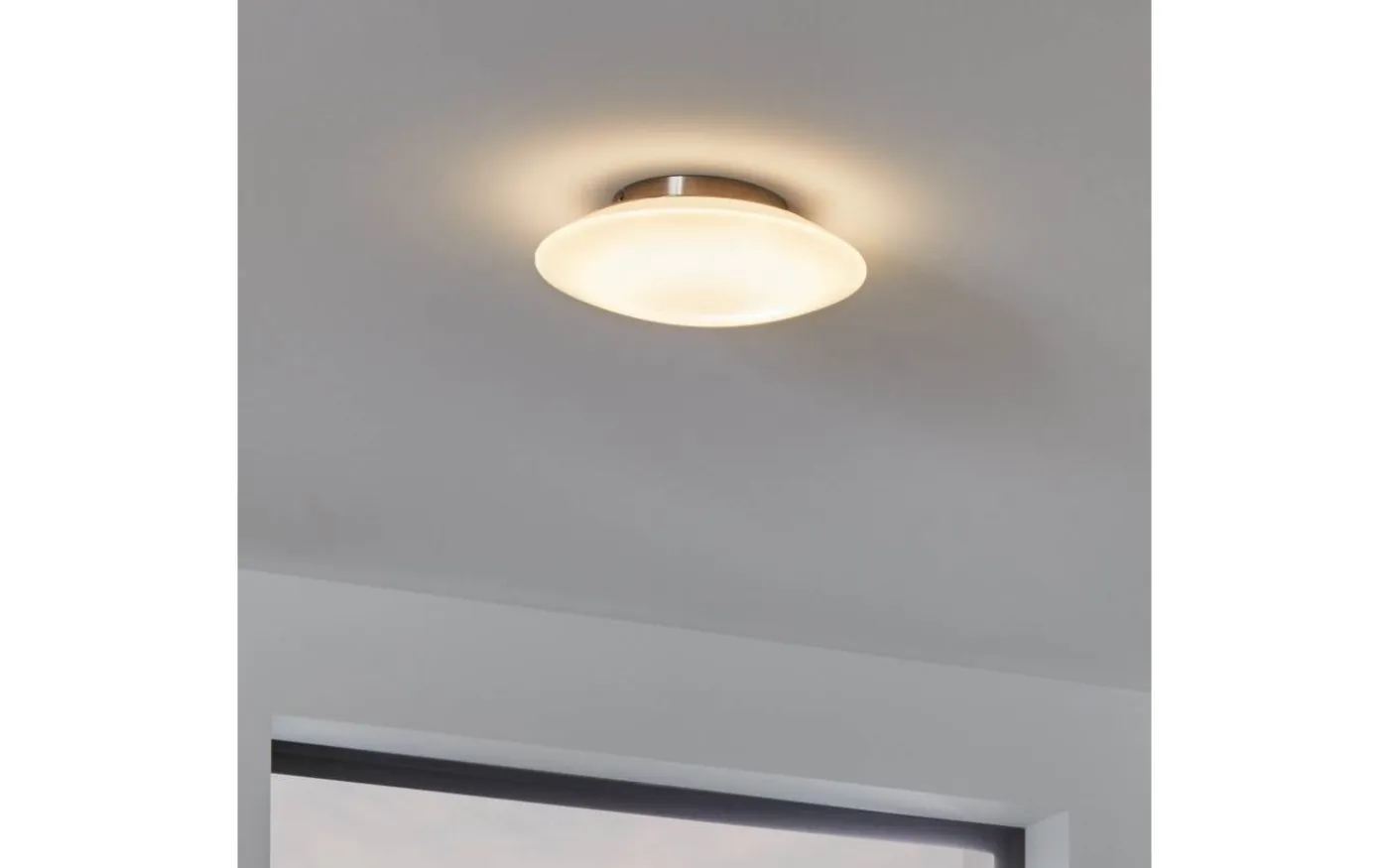 Frattina Plafond 43,5cm Eglo Connect LED 2700-6500K + RGB 27W Nickel