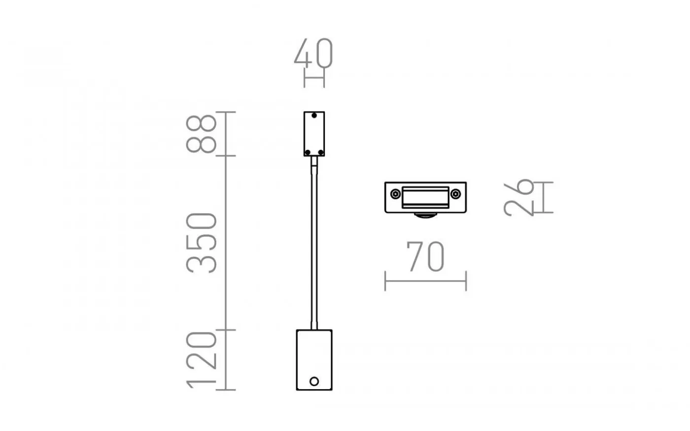 Frisco W Vägglampa Svart LED 4,2W 3000K