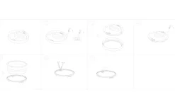 Fueva 5 Plafond 29cm LED 3000K 20,5W Krom IP44
