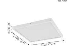 Fueva Plafond 40cm LED 3000K 22W Vit