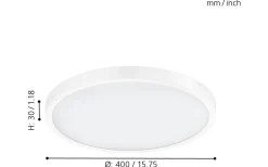 Fueva Plafond Rund 40cm LED 4000K 22W Vit