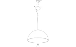 Gaetano Taklampa 53cm Svart/Guld