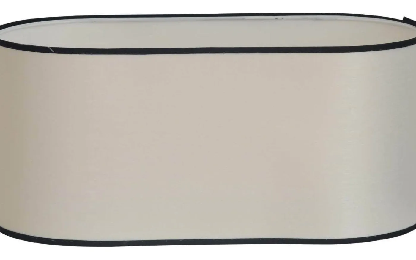 Galaxy Oval Lampskärm 35cm Offwhite Med Svart Band