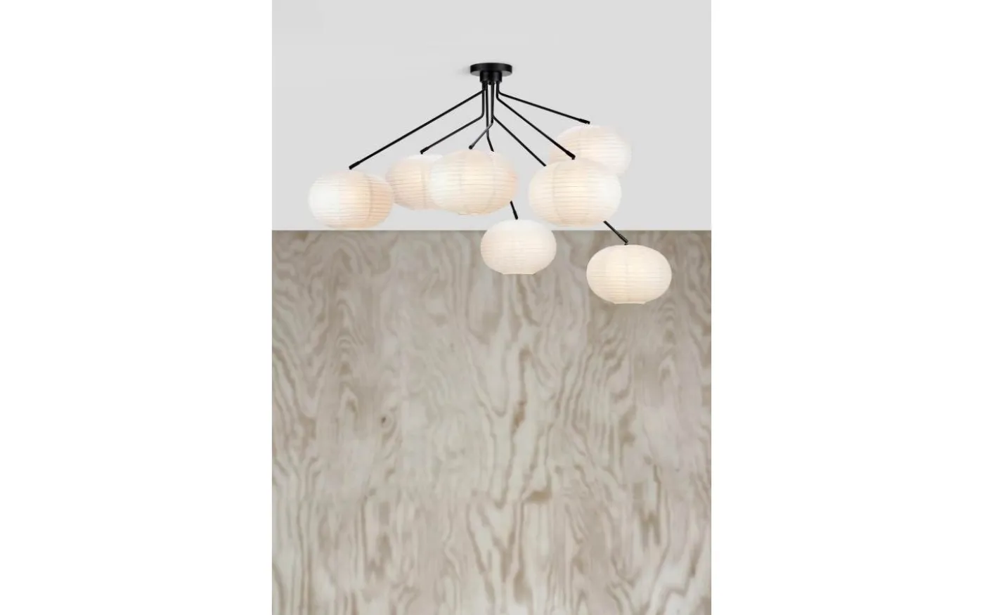 Galaxy Taklampa 125cm 7L Svart/Vit