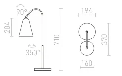 Garbo Bordslampa 71cm Svart krom