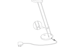 Gexo Skrivbordslampa 32cm LED 3000K 2,5W Svart