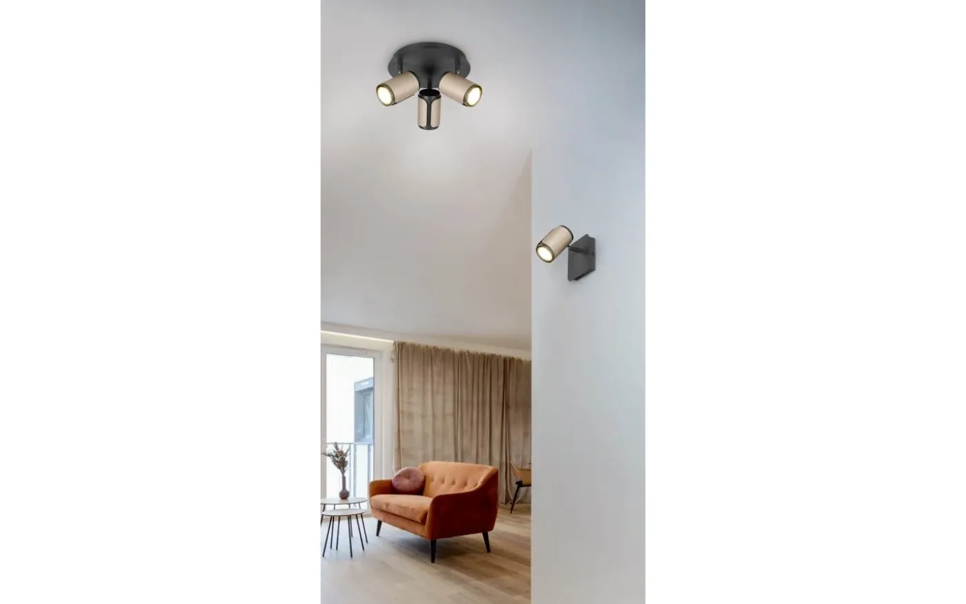 Gillan Spotlight 3-delad GU10 kaffebrun