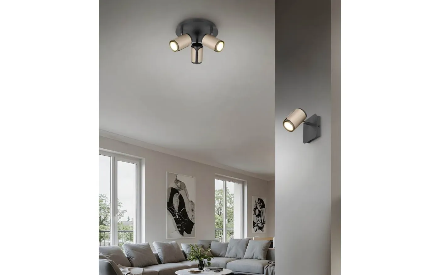 Gillan Spotlight 3-delad GU10 kaffebrun