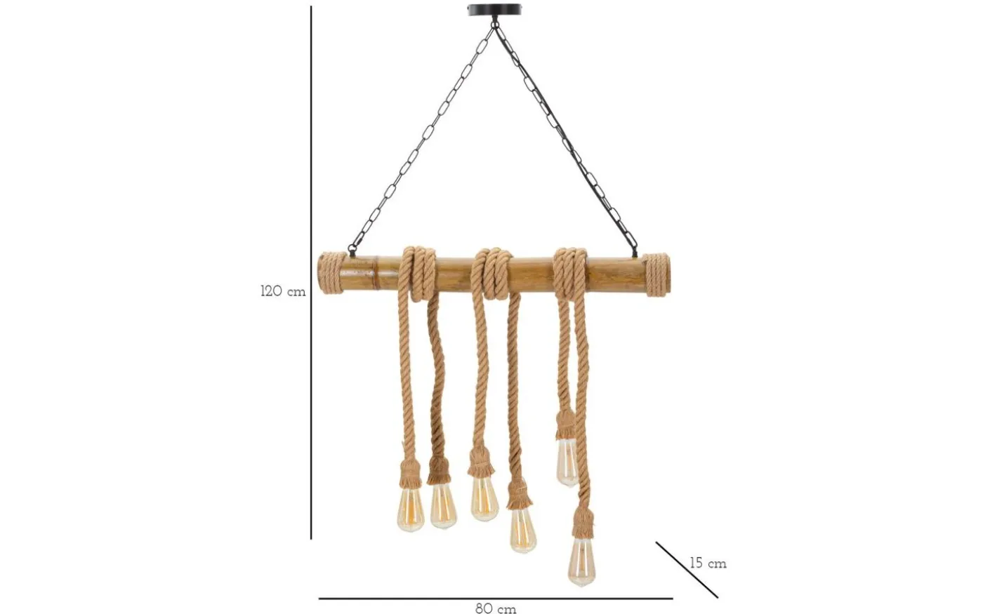 Gioia Taklampa 80cm Bambu/Rep