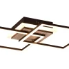 Giro Plafond LED fyrkantig träimitation/mattsvart