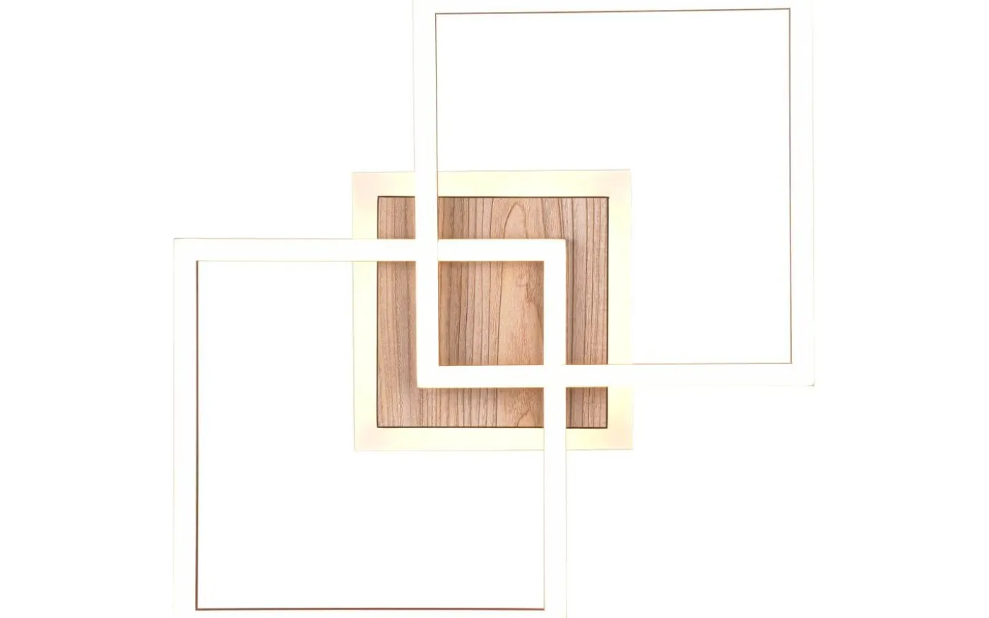 Giro Plafond LED fyrkantig träimitation/mattsvart