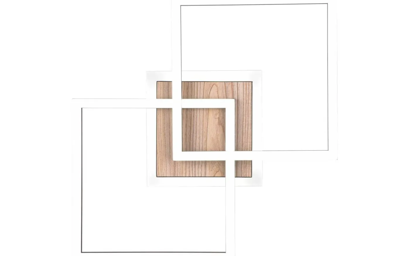 Giro Plafond LED fyrkantig träimitation/mattsvart