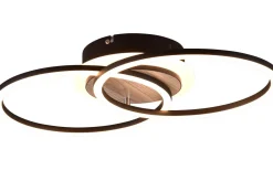 Giro Plafond LED rund träimitation/mattsvart