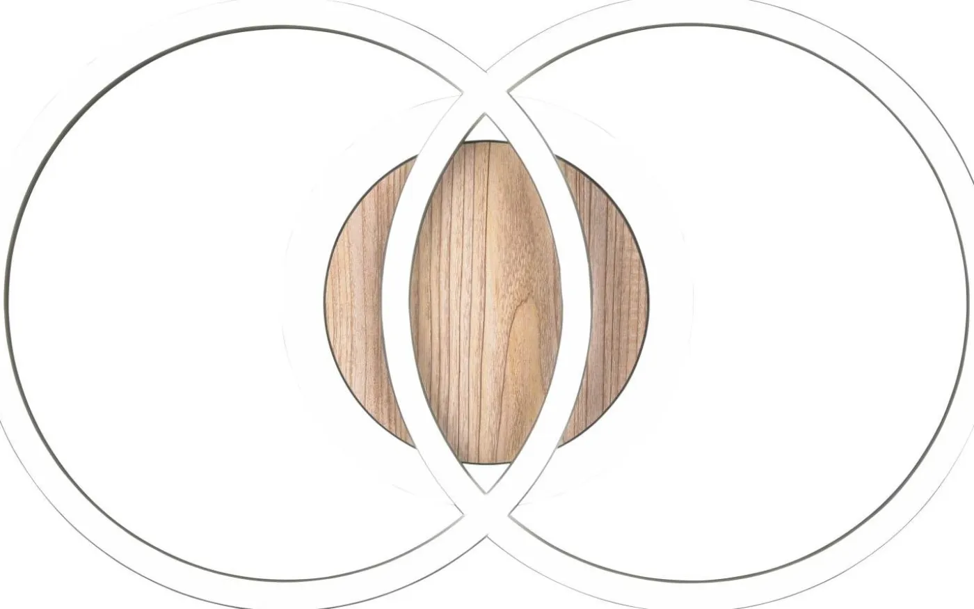 Giro Plafond LED rund träimitation/mattsvart